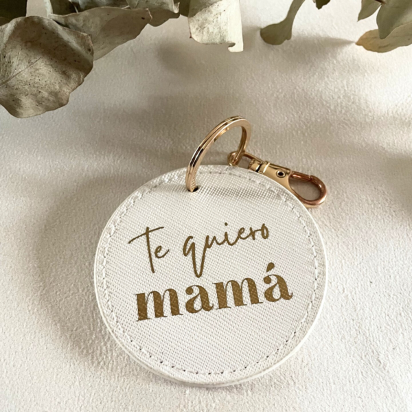 Llavero redondo de piel