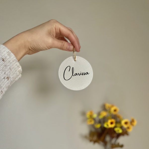 Llavero redondo de piel