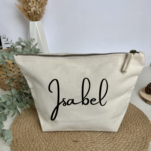 Neceser Neceser de lona beige personalizado