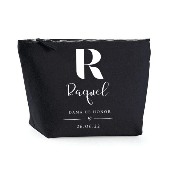 Neceser lona negro dama de honor Neceser de lona dama de honor
