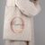Tote Bag beige inicial con flores y nombre