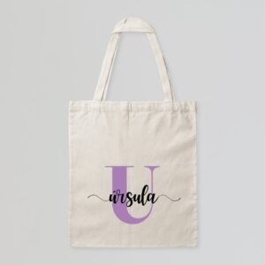 Tote Bag beige inicial con nombre 9.80€ Tote Bag beige inicial con nombre