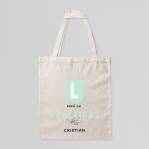 Tote Bag beige papá en prácticas (algodón) 11.80€ Tote Bag beige papá en prácticas