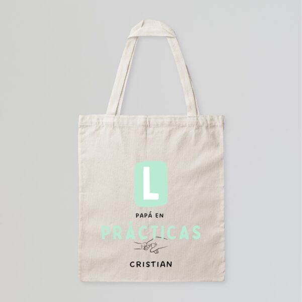 Tote Bag beige papá en prácticas