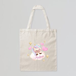 Tote Bag beige unicornio
