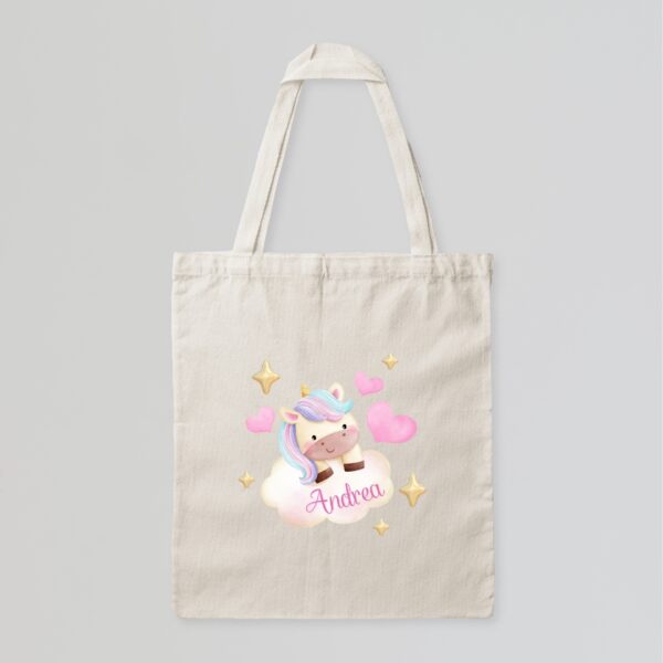 Tote Bag beige unicornio