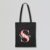 Tote Bag negro inicial y nombre
