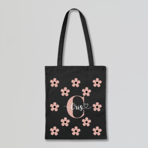 Tote Bag negro margaritas