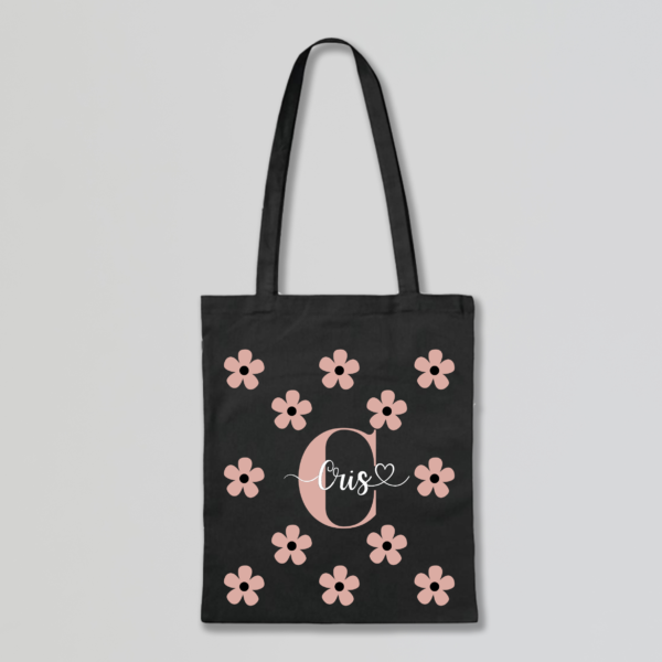 Tote Bag negro margaritas