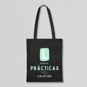 Tote Bag negro papá en prácticas 11.80€ Tote Bag negro papá en prácticas