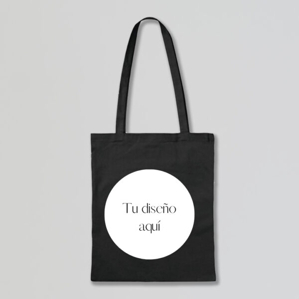 Tote bag negra diseño libre (1) Tote Bag negro personalizada