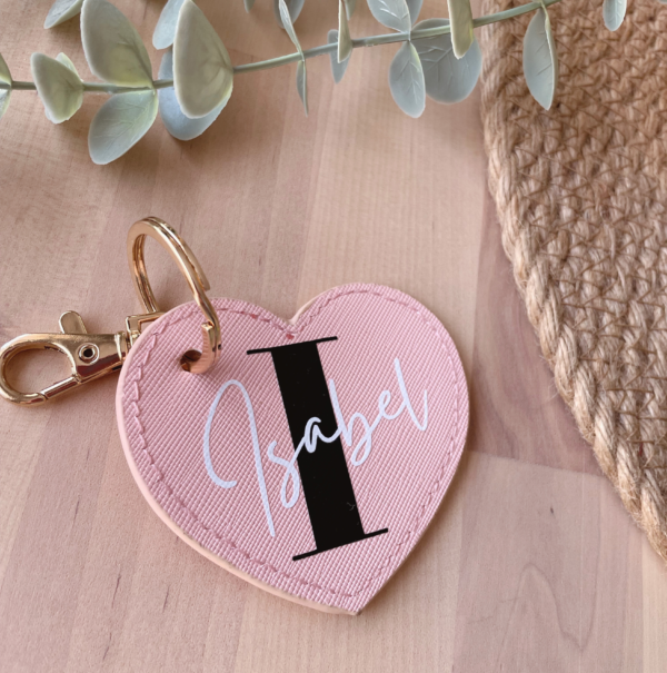 llavero personalizado Llavero corazon de piel