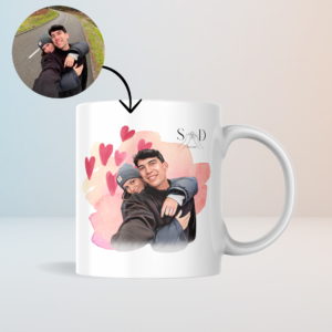 Taza ilustración en pareja