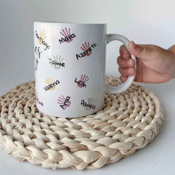 1 taza personalizada para profe con nombres de los alumnos