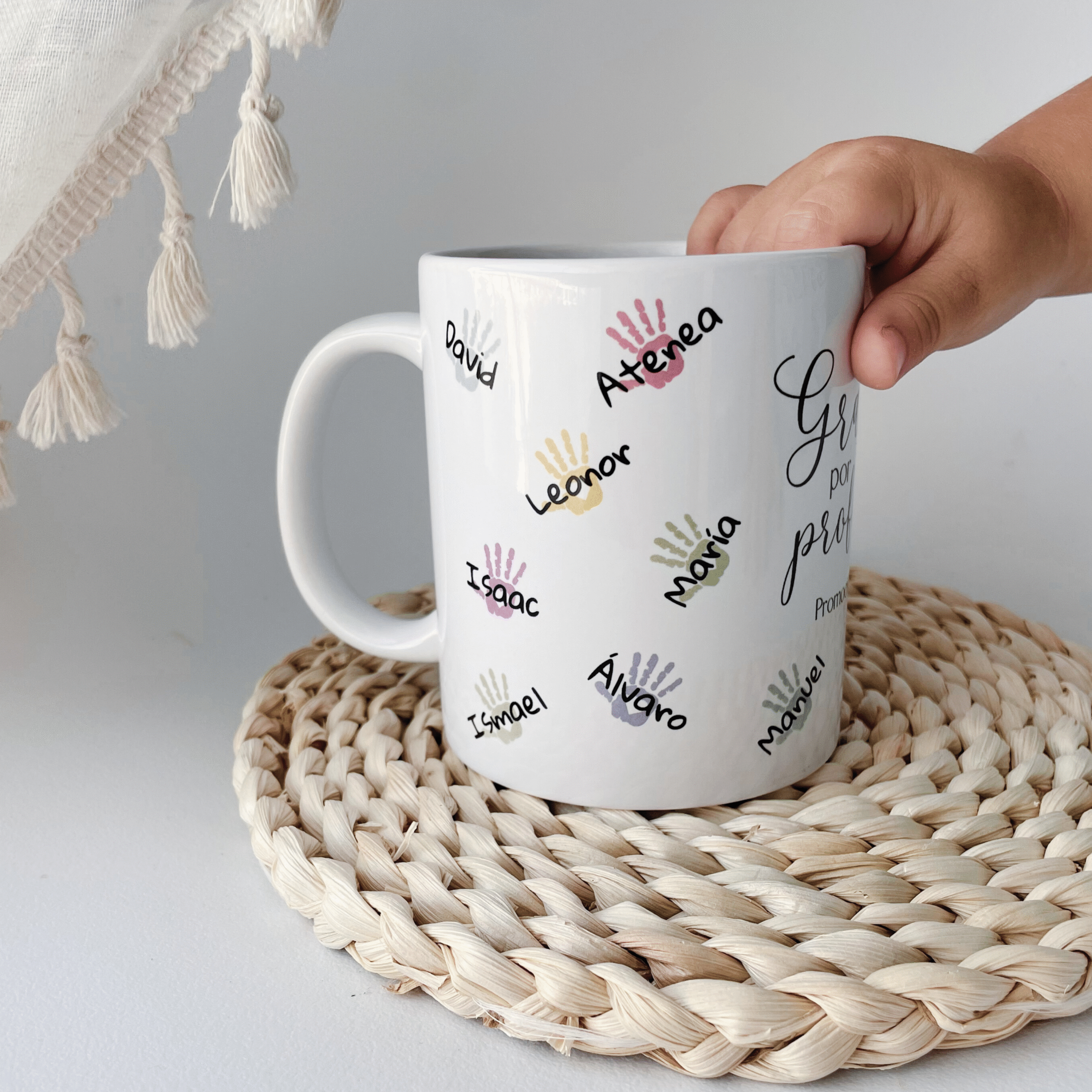 2 taza personalizada para profe con nombres de los alumnos