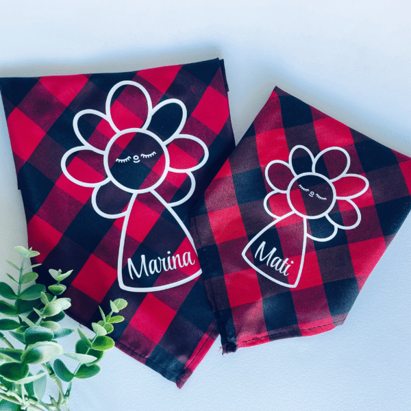 3 cachirulo floral de la virgen del pilar personalizado con tu nombre. Fiestas del Pilar