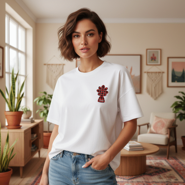 Camiseta Floral Virgen del Pilar mujer