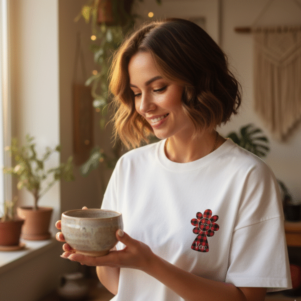 Camiseta Floral Virgen del Pilar mujer