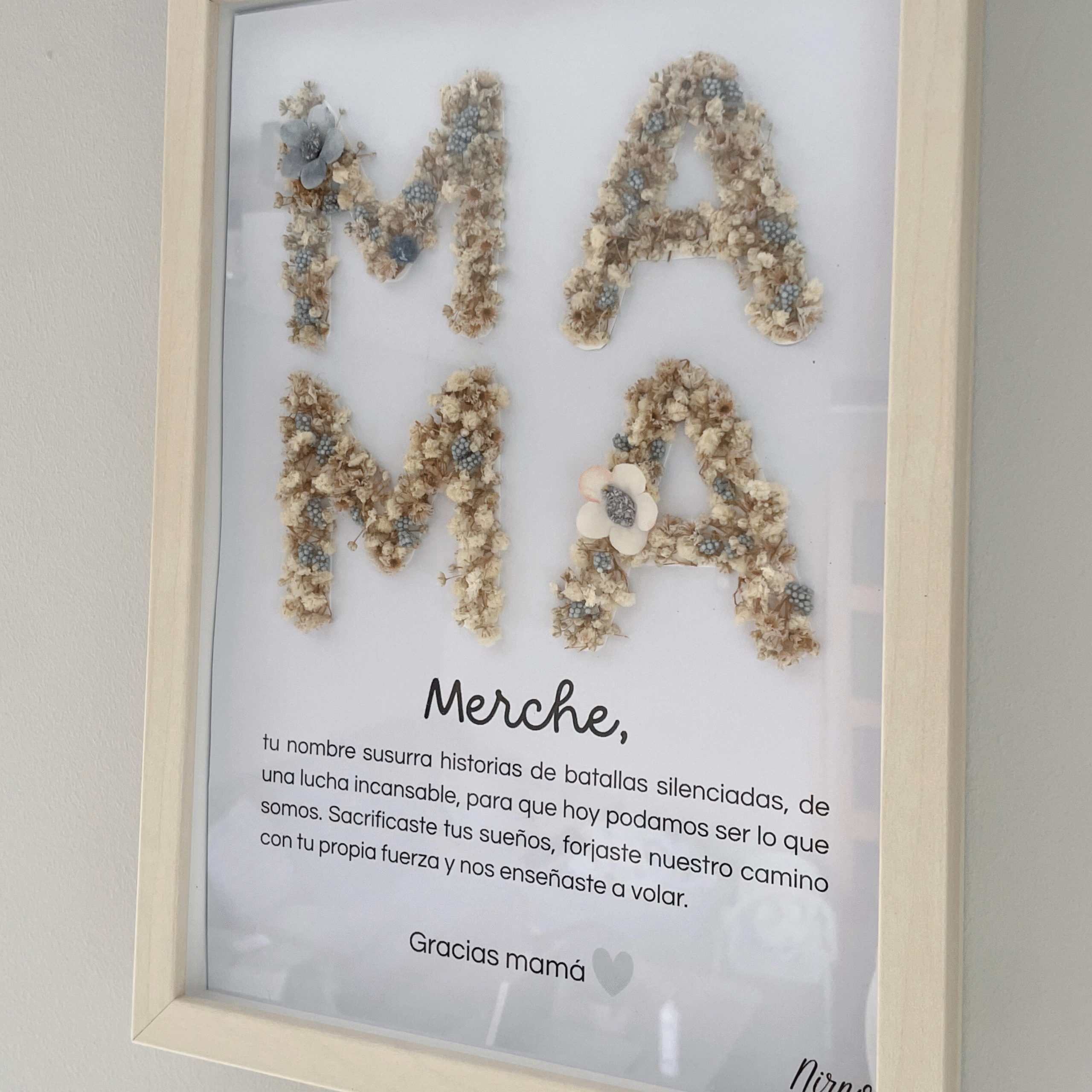 Cuadro de flores MAMA