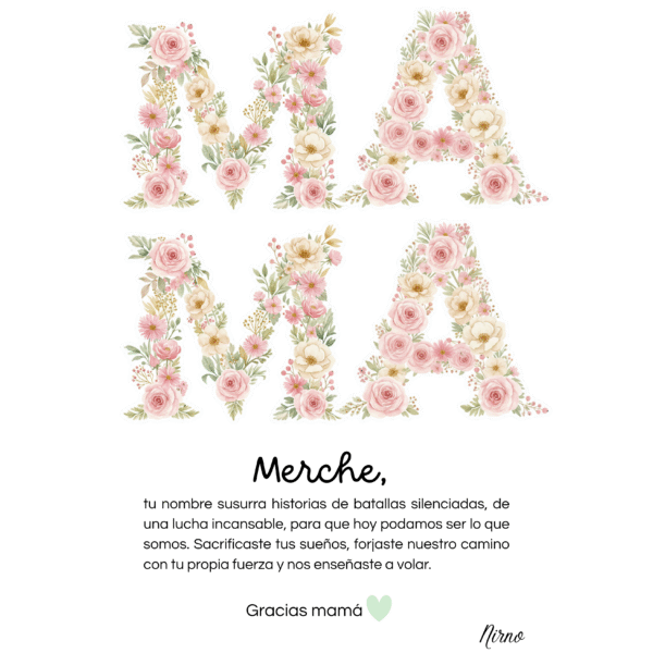 Cuadro de flores MAMA